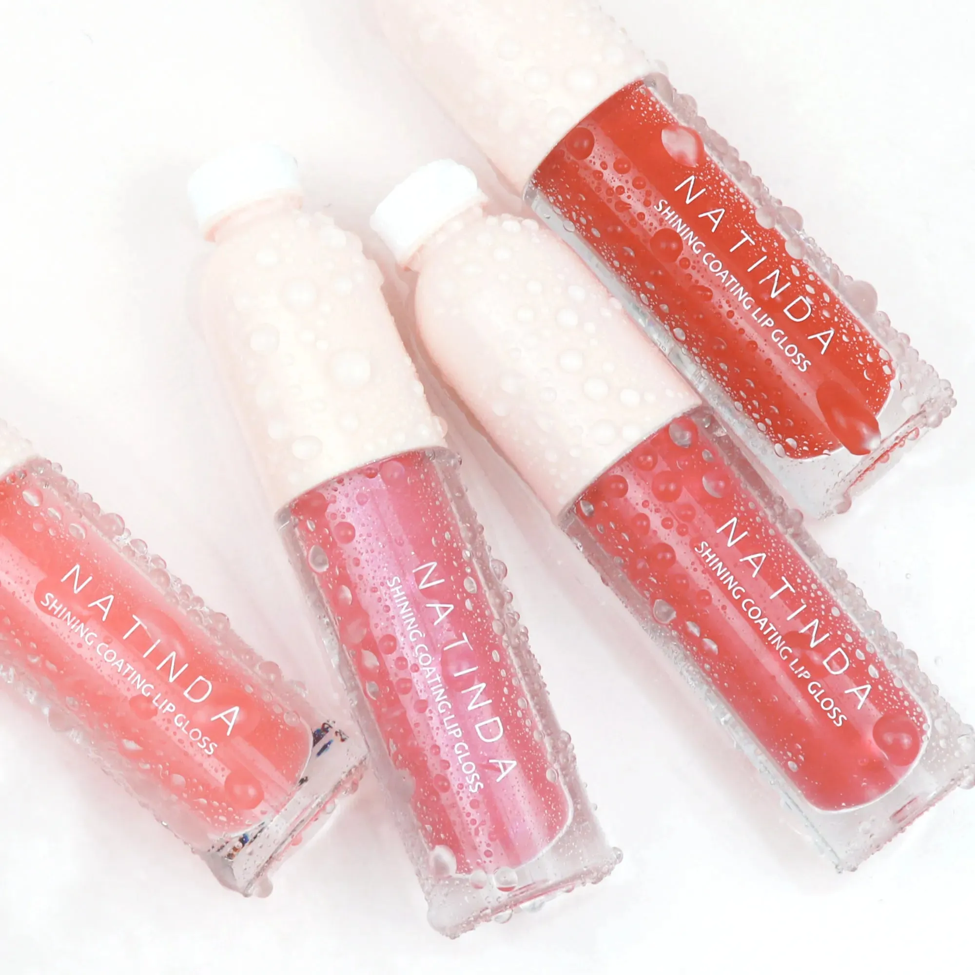 ملمع شفاه لامع ومكثف، نباتي، مقاوم للماء -  Shining Coating Lip Gloss Volumizing Glitter Lip Gloss Vegan Waterproof