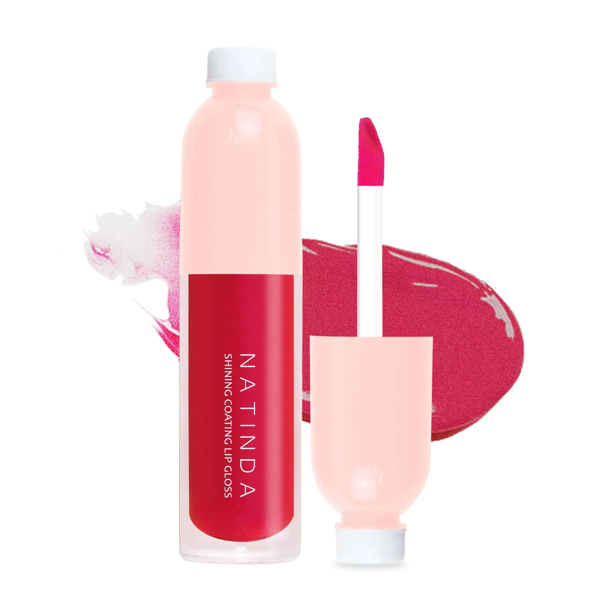 ملمع شفاه لامع ومكثف، نباتي، مقاوم للماء -  Shining Coating Lip Gloss Volumizing Glitter Lip Gloss Vegan Waterproof
