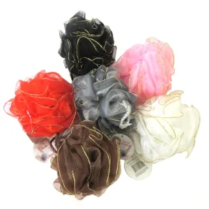 6 Pc Bath Sponge Shower Nylon Mesh Scrubbers Exfoliating Body Massage Scrub Spa