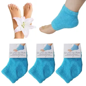 6 Pcs Gel Heel Socks Spa Booties Cracked Foot Moisturizing Skin Care Dry Feet