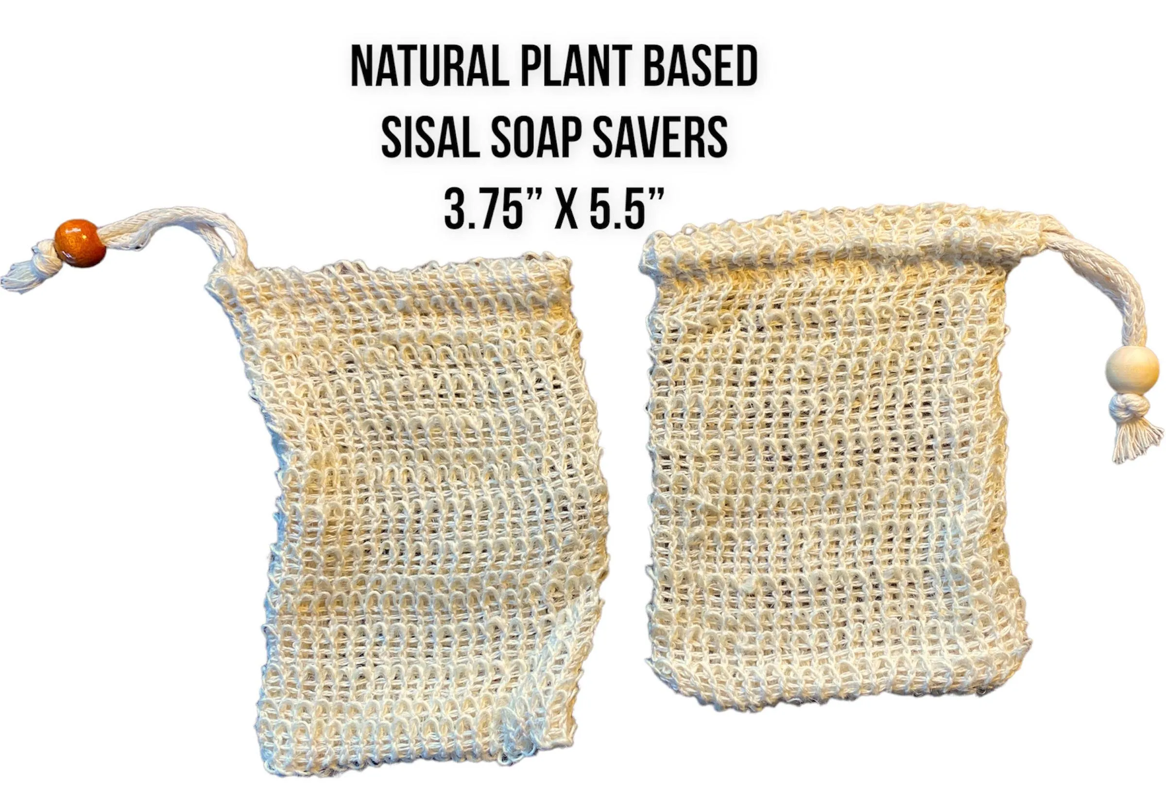 60 ct natural plant based sisal soap saver pouches
