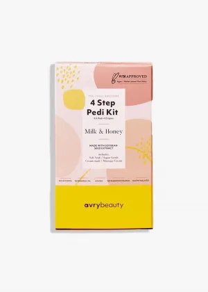 Avry Beauty 4 Step Pedi Kit - Milk & Honey