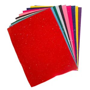 Felt Glitter Sheets Mixed Colours