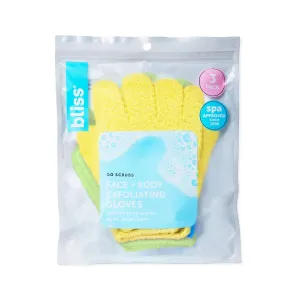 Free Go Scrubs Face   Body Exfoliating Gloves-Yellow/Green/Blue