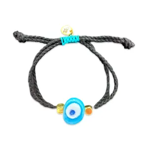 Greek eye bracelet black small