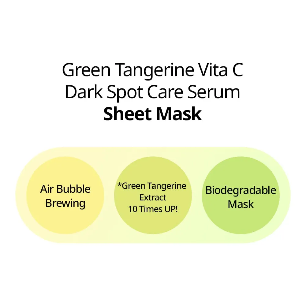 Green Tangerine Vita C Dark Spot Care Serum Sheet Mask (1 sheet)