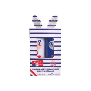 INUWET Bunny Lip Balm Paris Duo Gift Set - Strawberry & Cherry