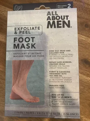 MENS EXFOLIATING FOOT PEEL MASK