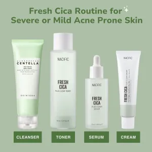 NACIFIC Fresh Cica Routine for Severe or Mild Acne Prone Skin