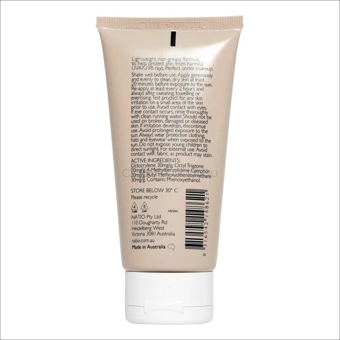 Natio Ageless Daily Moisturiser UV Protection SPF 50  75g