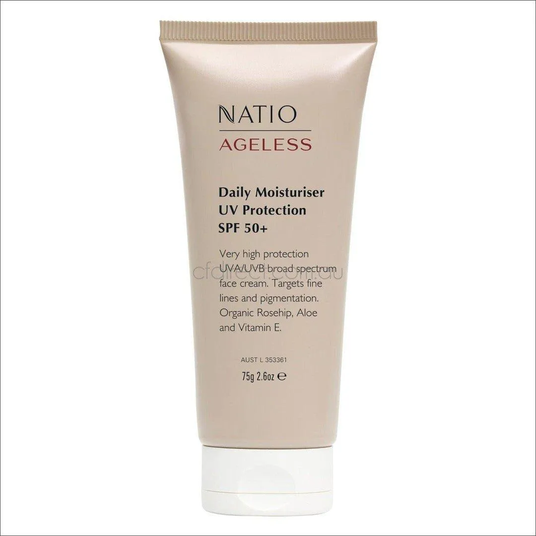 Natio Ageless Daily Moisturiser UV Protection SPF 50  75g