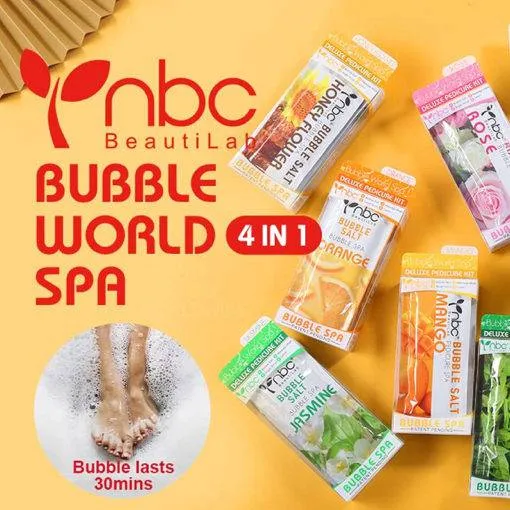 NBC Pedicure Spa Foot Care In A Box 4 Step Set - Cucumber Scent (Clearance)