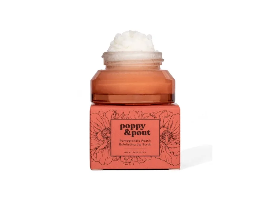 Poppy & Pout Pomegranate Peach Lip Scrub