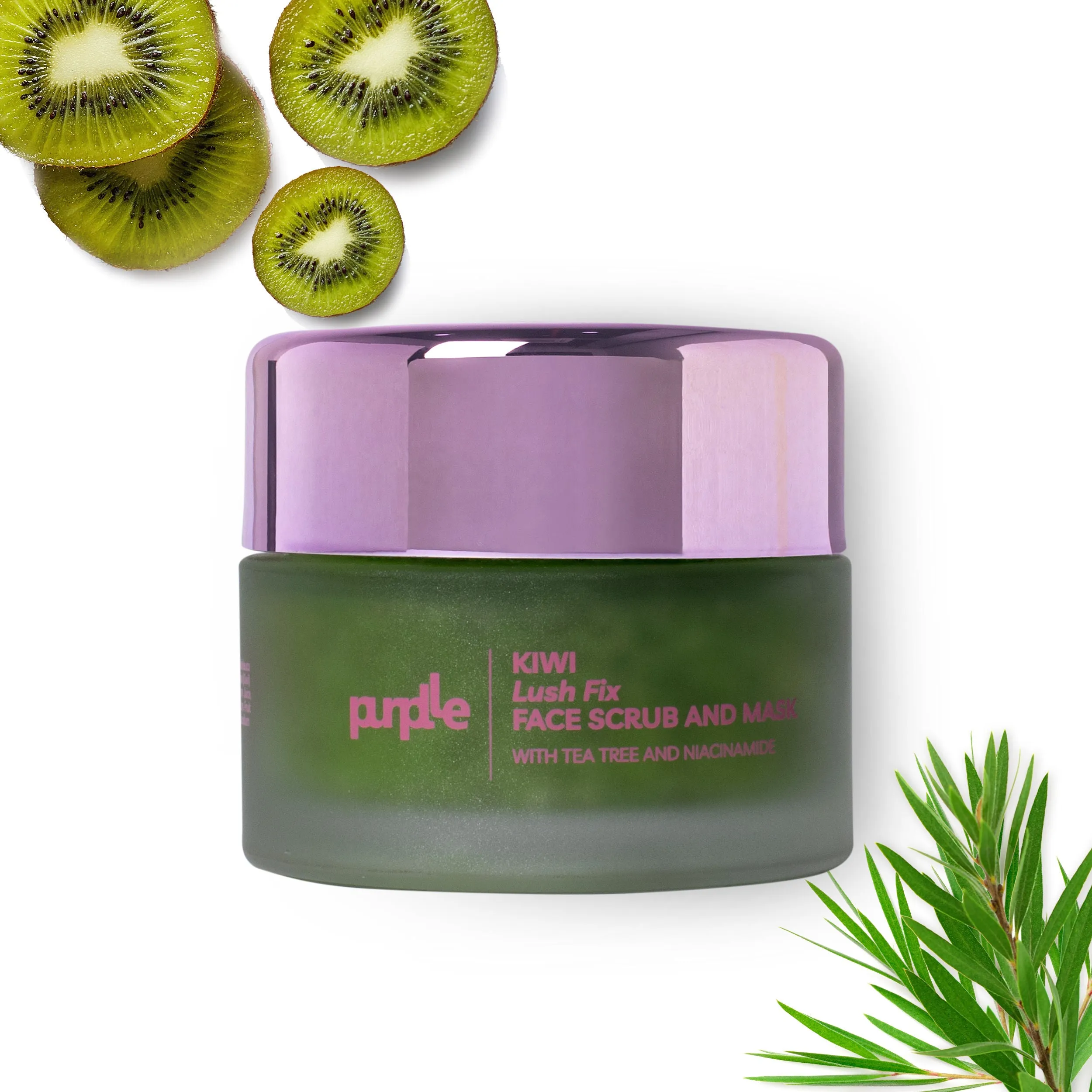 Purplle Kiwi Lush Fix Face Scrub and Mask with Tea Tree and Niacinamide (50 gm)