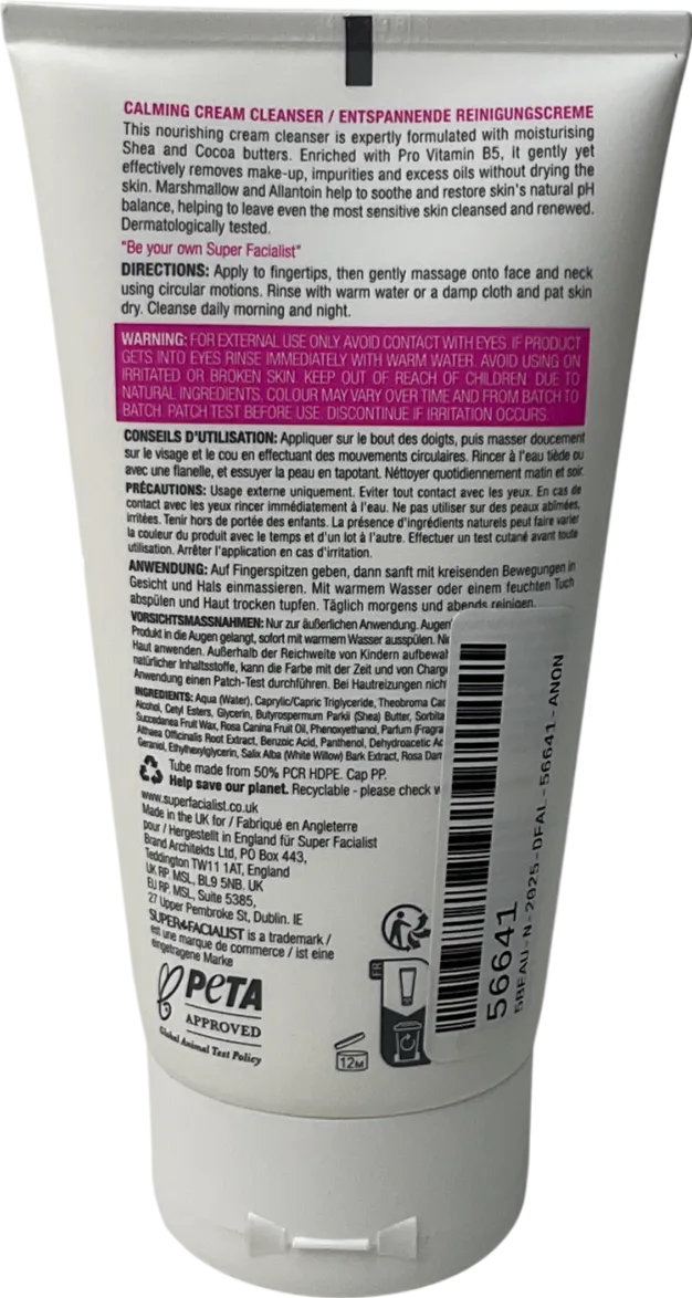 Super Facialist Rosehip Hydrate Calming Creamy Cleanser 150ml