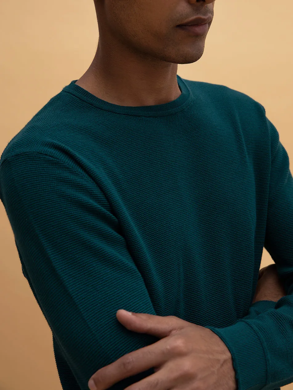 TEAL LONG SLEEVED TEE