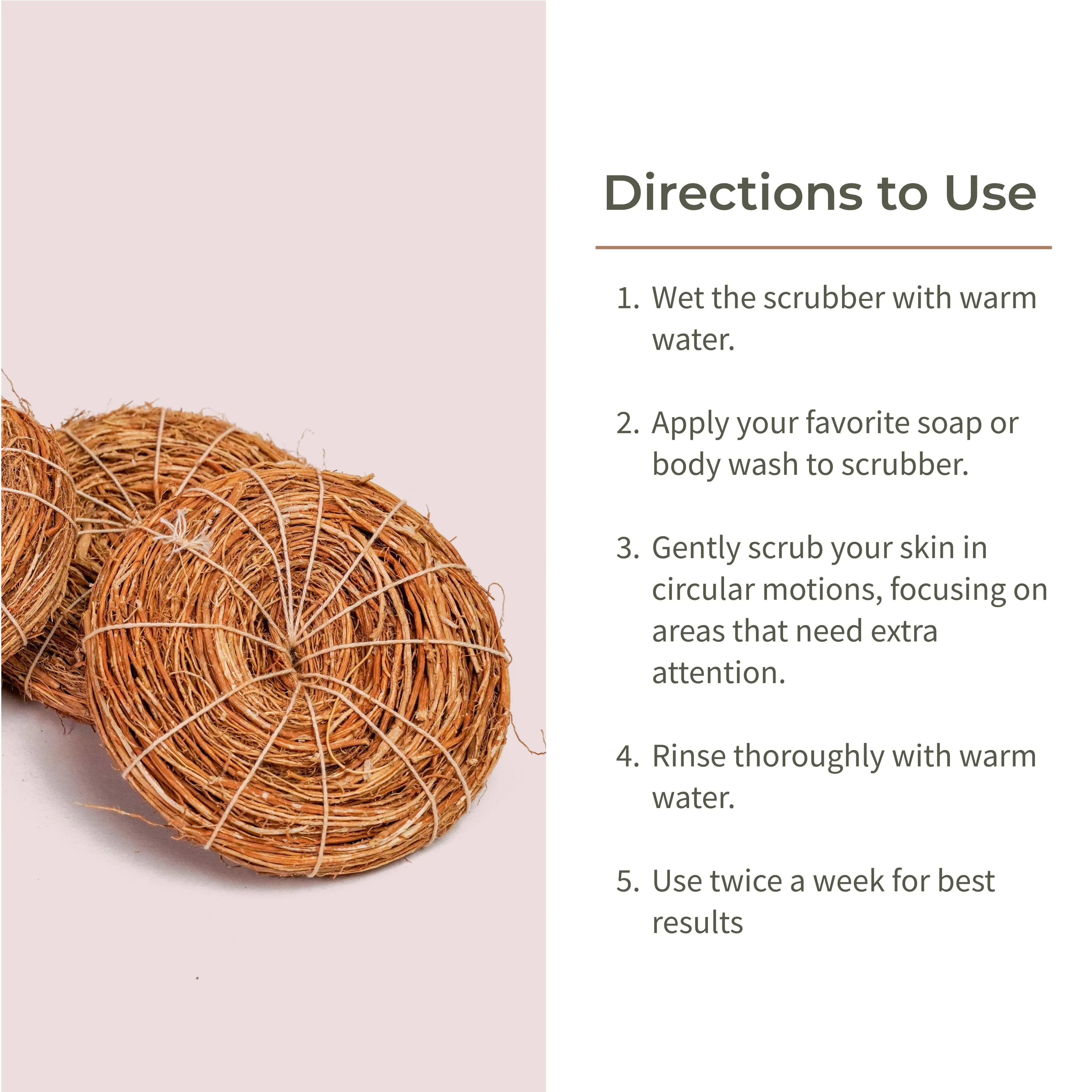 Vetiver Scrubber Set of 3